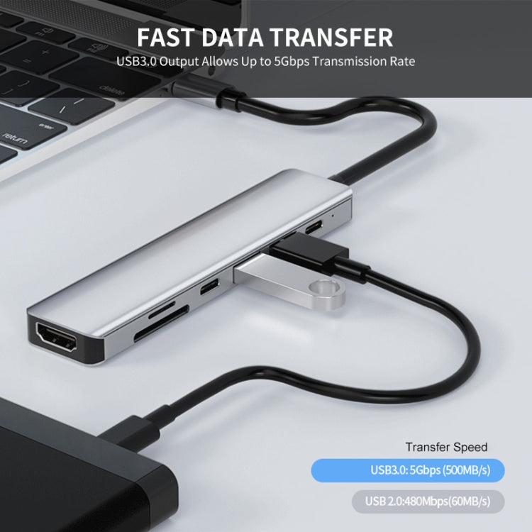 Lisslune | ENKAY Hat-Prince 7 in 1 Type-C to 4K HDMI Docking Station Adapter PD Fast Charging Hub