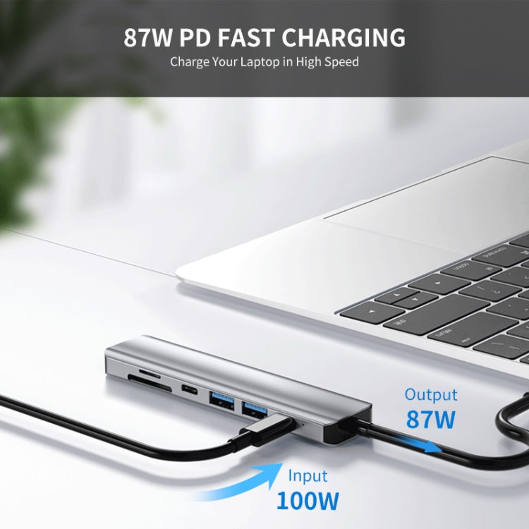 Lisslune | ENKAY Hat-Prince 7 in 1 Type-C to 4K HDMI Docking Station Adapter PD Fast Charging Hub
