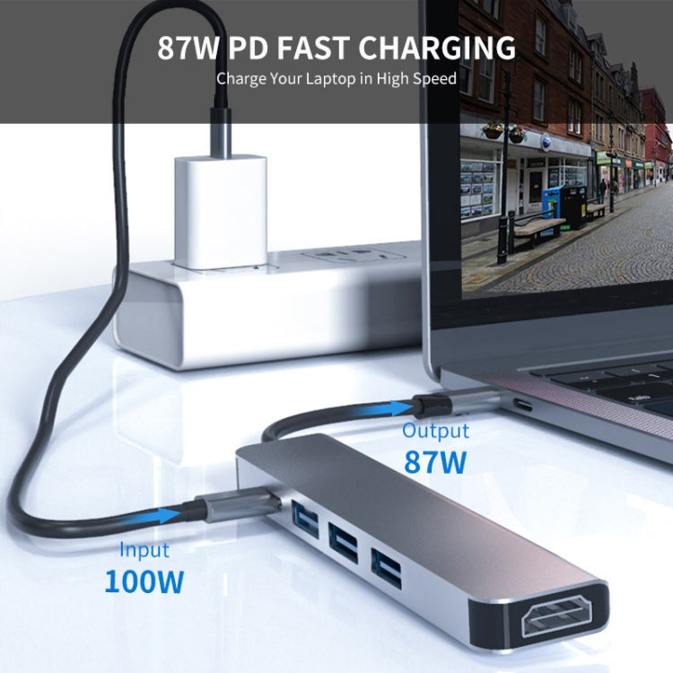 Lisslune | ENKAY Hat-Prince 5 in 1 Type-C Hub 4K HDMI Converter Docking Station USB 3.0 Adapter