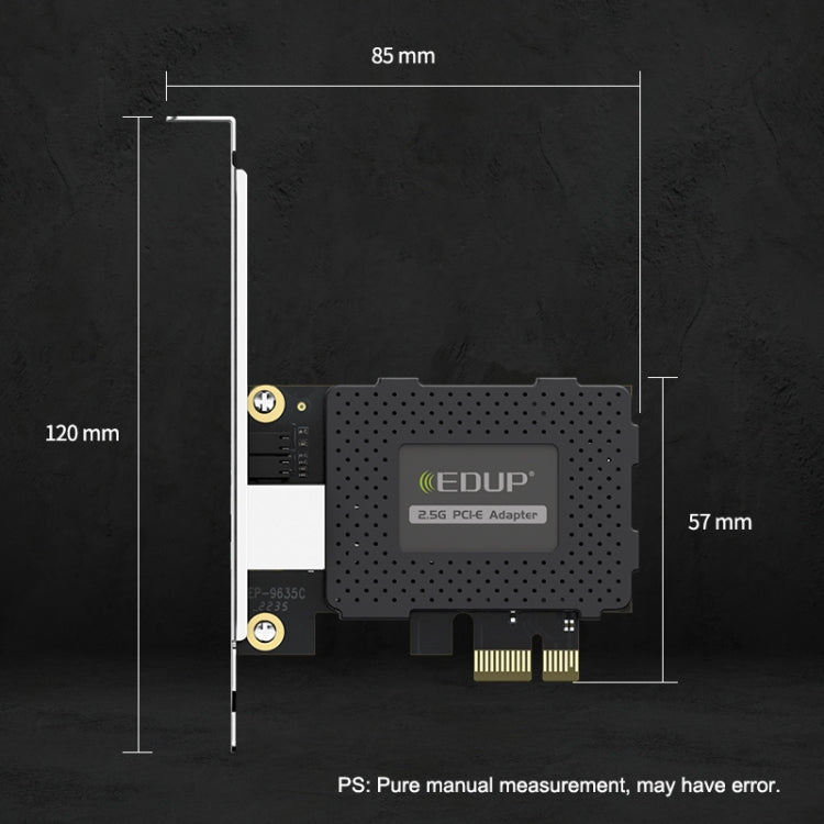 Lisslune | EDUP EP-9635C 2.5Gbps Gigabit Game Cable Network Card 2500M High-Speed Internet Port Expansion Desktop PC Adaptive Ethernet Network Adapter
