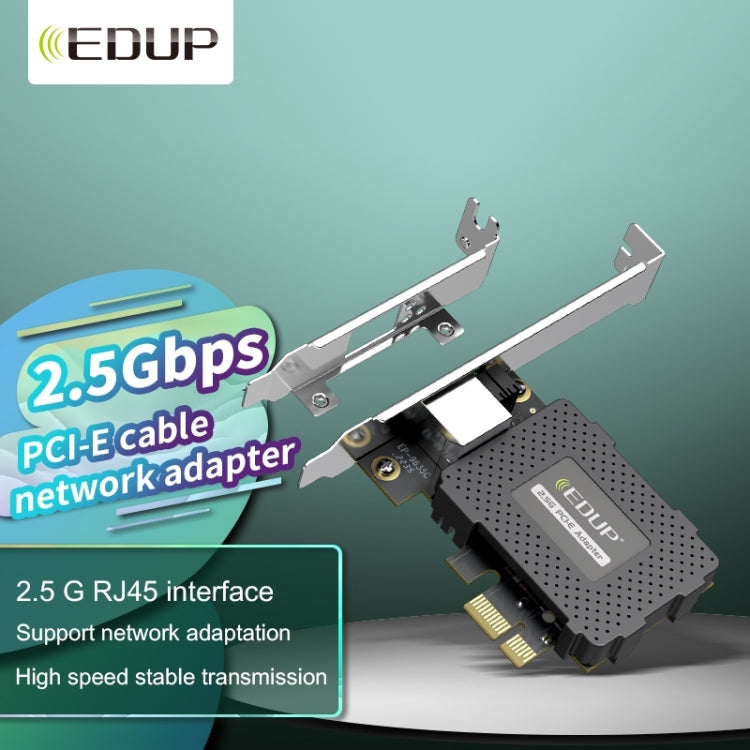 Lisslune | EDUP EP-9635C 2.5Gbps Gigabit Game Cable Network Card 2500M High-Speed Internet Port Expansion Desktop PC Adaptive Ethernet Network Adapter