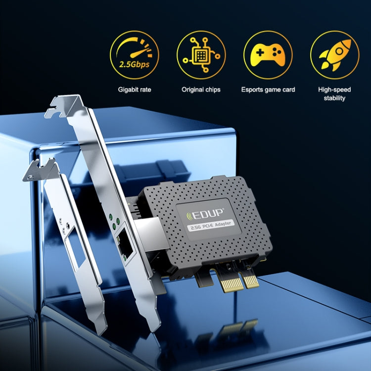 Lisslune | EDUP EP-9635C 2.5Gbps Gigabit Game Cable Network Card 2500M High-Speed Internet Port Expansion Desktop PC Adaptive Ethernet Network Adapter