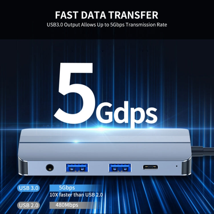 Lisslune | JUNSUNMAY 8 in 1 Type-C to 4K HDMI + VGA Docking Station Adapter PD Fast Charging Hub