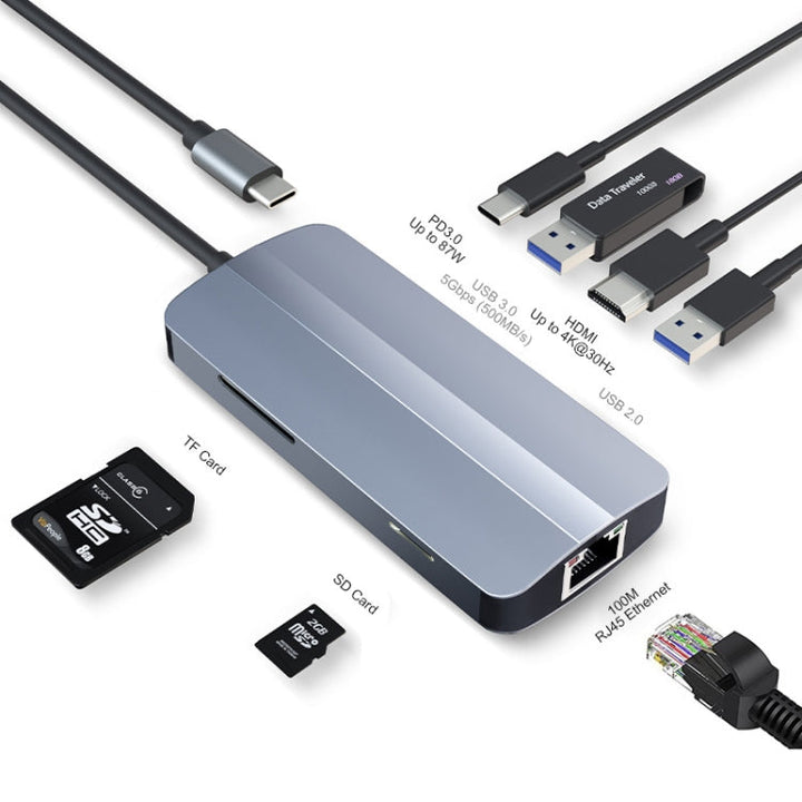 Lisslune | JUNSUNMAY 7 in 1 Multifunctional USB-C Hub Docking Station Adapter -