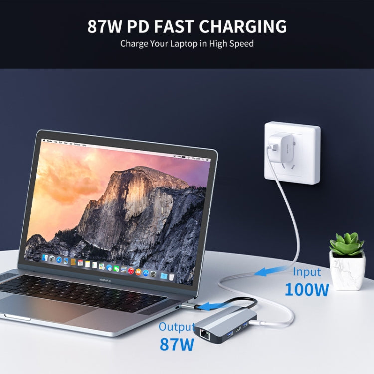 Lisslune | JUNSUNMAY 7 in 1 Multifunctional USB-C Hub Docking Station Adapter -