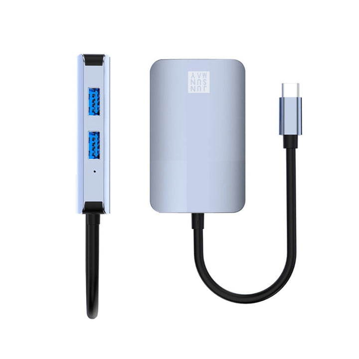 Lisslune | JUNSUNMAY 5 in 1 Type-C to RJ45 Ethernet + SD/TF Card Reader Multifunctional USB-C Hub