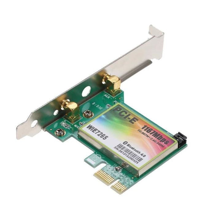 Lisslune | WIE7265 Dual Band 802.11ac 1167Mbps PCI-e WiFi Adapter + Bluetooth 4.2 WLAN Network Card