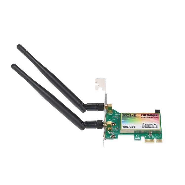 Lisslune | WIE7265 Dual Band 802.11ac 1167Mbps PCI-e WiFi Adapter + Bluetooth 4.2 WLAN Network Card