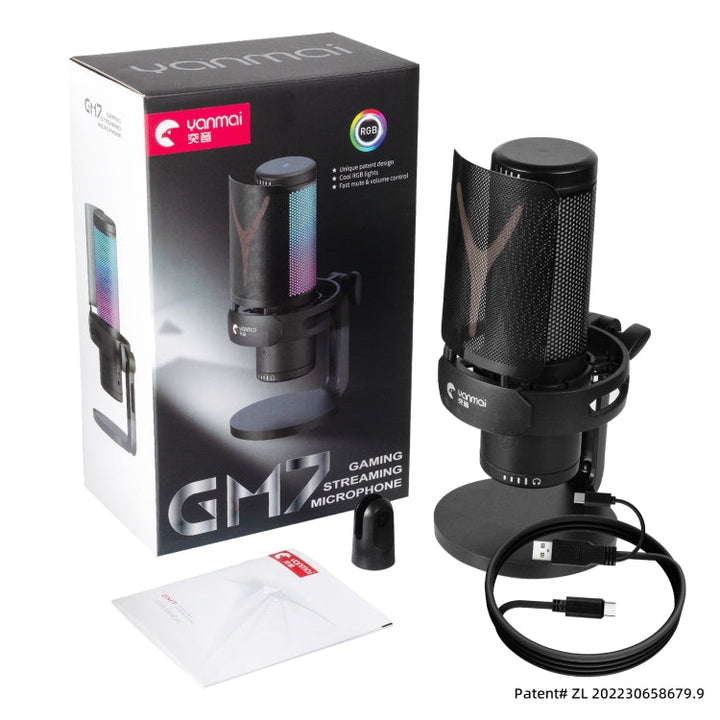 Lisslune | Yanmai GM7 USB Gaming Laptop Microphone with RGB Light