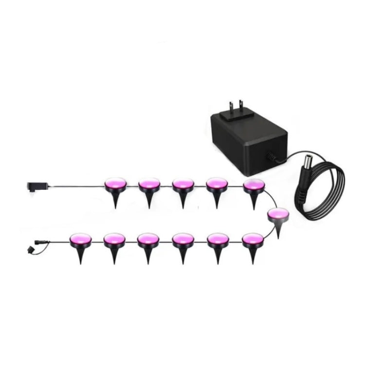 Lisslune | CP01 Outdoor WIFI Smart APP Control Garden Light Music Synchronization Outdoor Ground Lights (US Plug)