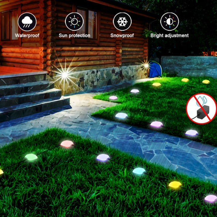 Lisslune | CP01 Outdoor WIFI Smart APP Control Garden Light Music Synchronization Outdoor Ground Lights (US Plug)