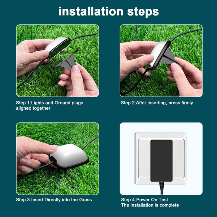 Lisslune | CP01 Outdoor WIFI Smart APP Control Garden Light Music Synchronization Outdoor Ground Lights (US Plug)