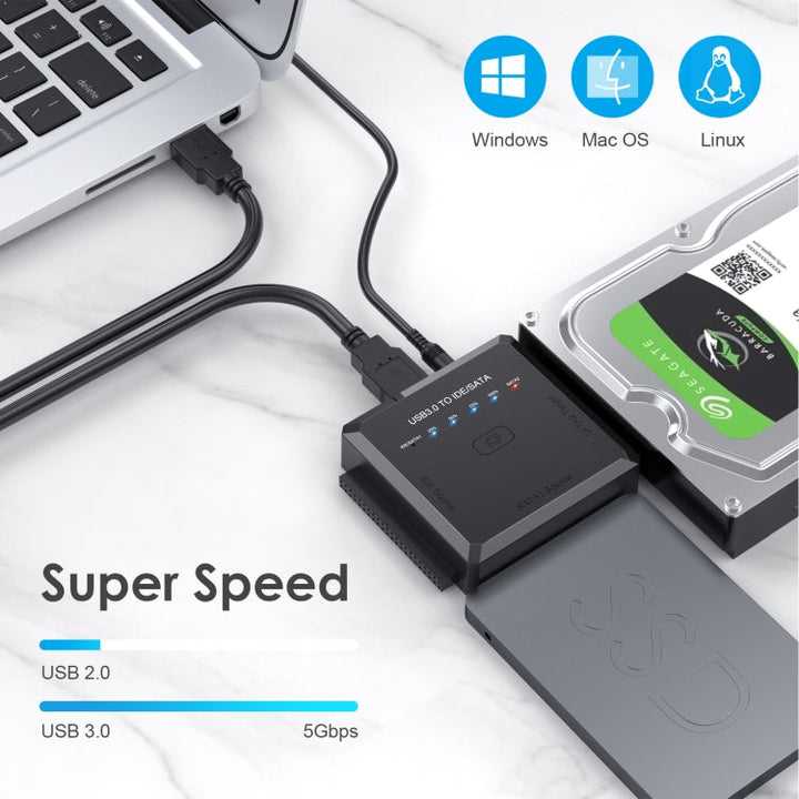 Lisslune | USB3.0 to SATA or IDE hard drive adapter converter with copying function