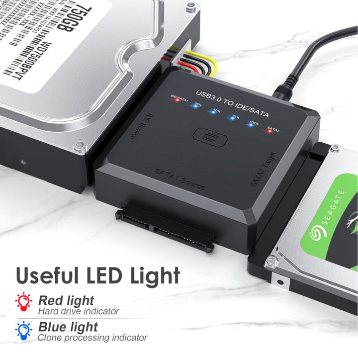 Lisslune | USB3.0 to SATA or IDE hard drive adapter converter with copying function
