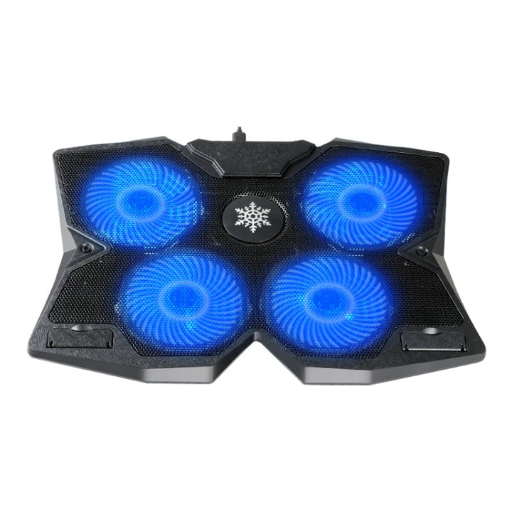 Lisslune | S400 Four Cooling Fans Foldable Adjustable Gaming Laptop Desktop Stand