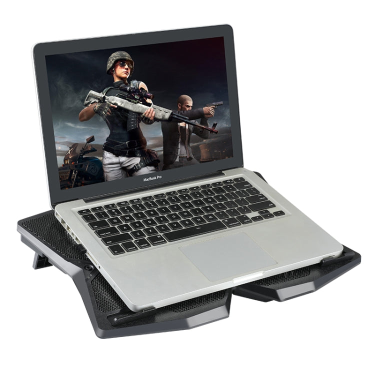 Lisslune | S400 Four Cooling Fans Foldable Adjustable Gaming Laptop Desktop Stand