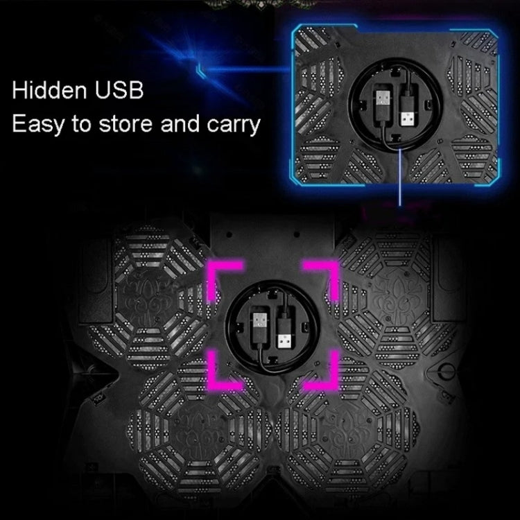 Lisslune | S400 Four Cooling Fans Foldable Adjustable Gaming Laptop Desktop Stand