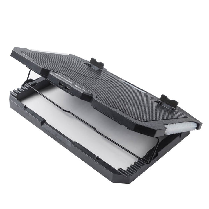 Lisslune | S500 Adjustable Height 5 Quiet Fans RGB Gaming Laptop Cooling Pad with Phone Holder