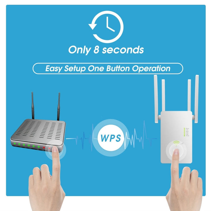Lisslune | U6 5Ghz Wireless WiFi Repeater 1200Mbps Router Wifi Booster 2.4G Long Range Extender (US Plug)
