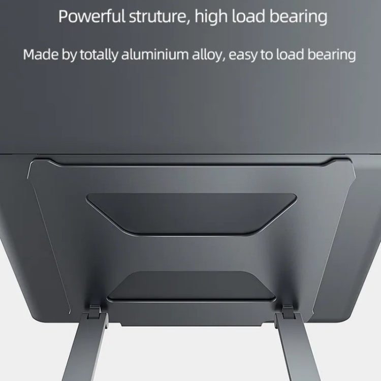 Lisslune | Boneruy P18 Ergonomic Desk Aluminum Stand for 14-17.3 Inch Laptops (Silver)