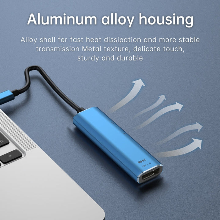 Lisslune | V264B 3 in 1 USB-C / Type-C to USB3.0 + PD3.0 + DP1.4 3-Port Multi Splitter Adapter OTG HUB