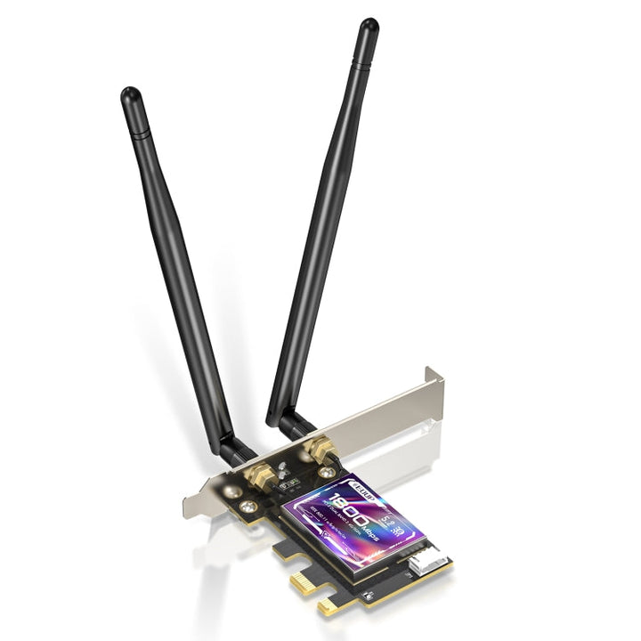 Lisslune | EDUP EP-9658 PCI-E WiFi 6 Card AX1800M Bluetooth 5.2 Adapter for Desktop PC, 2.4GHz/5.8GHz Dual-Band Wireless PCI-E Internal Network Card