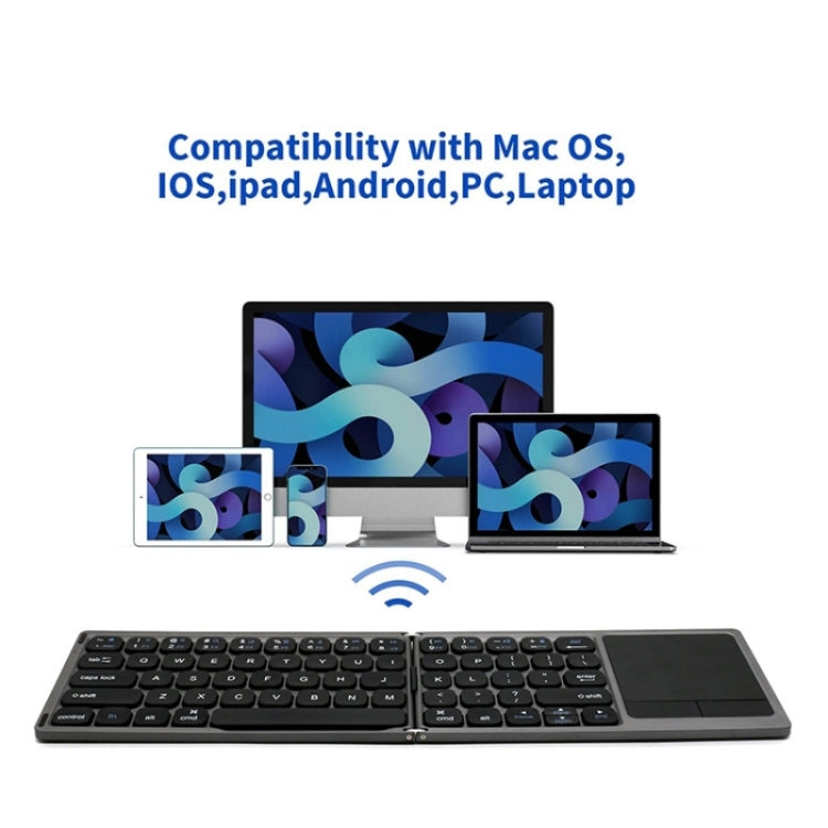 Lisslune | FK328T Handy Tablet Laptop Wireless Bluetooth Keyboard Portable 3-fold Keyboard