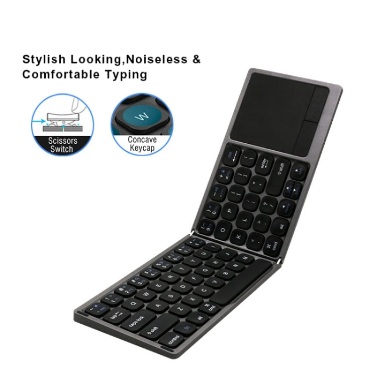 Lisslune | FK328T Handy Tablet Laptop Wireless Bluetooth Keyboard Portable 3-fold Keyboard
