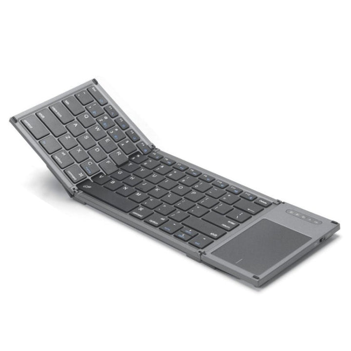 Lisslune | B066T Triple-Foldable Wireless Bluetooth Keyboard Compatible Multi-System Mobile Tablet Keyboard