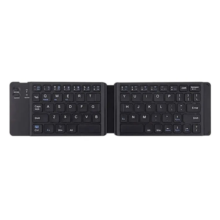 Lisslune | BT18 Bluetooth Keyboard Magnetic Folding Wireless Keyboard for Phones Tablets Computers (Black)