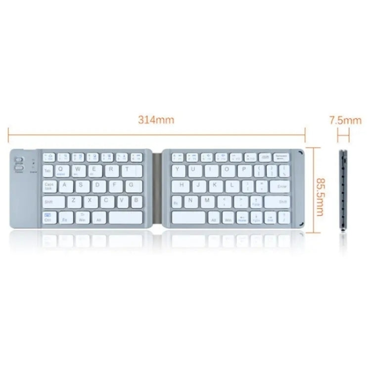 Lisslune | BT18 Bluetooth Keyboard Magnetic Folding Wireless Keyboard for Phones Tablets Computers (Black)