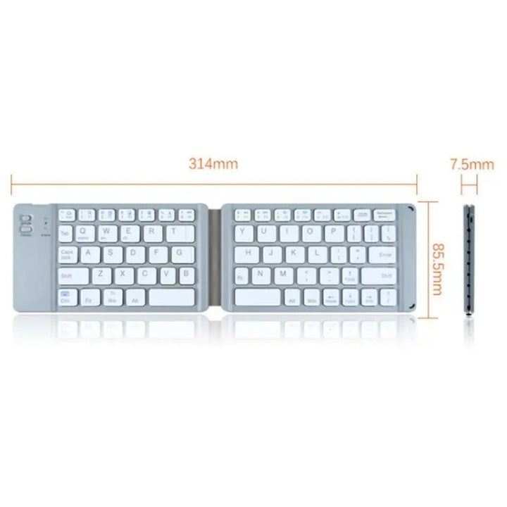 Lisslune | BT18 Bluetooth Keyboard Magnetic Folding Wireless Keyboard for Phones Tablets Computers (Black)