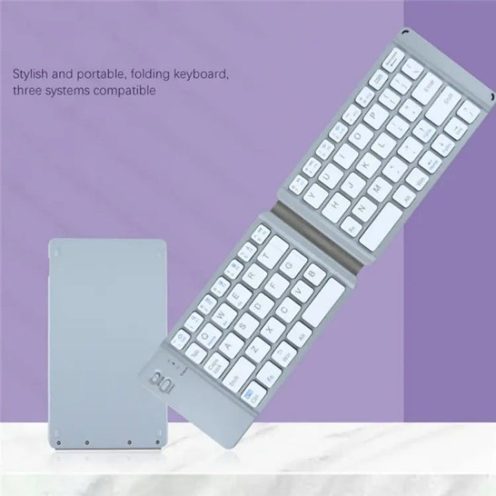 Lisslune | BT18 Bluetooth Keyboard Magnetic Folding Wireless Keyboard for Phones Tablets Computers (Black)