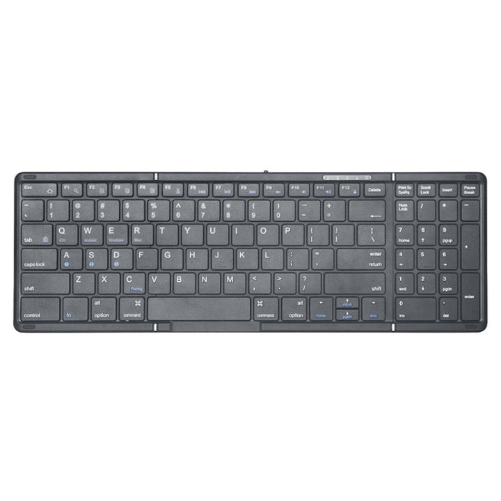 Lisslune | B099 Tablets Laptops 3-Mode Wireless Bluetooth Keyboard Rechargeable Foldable Silent Keyboard
