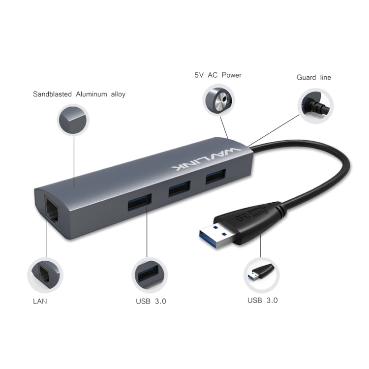 Lisslune | Wavlink UH3031G 10 in 1 Type-C to USB 3.0 Dock USB 3 Ports Hub HDMI Adapter