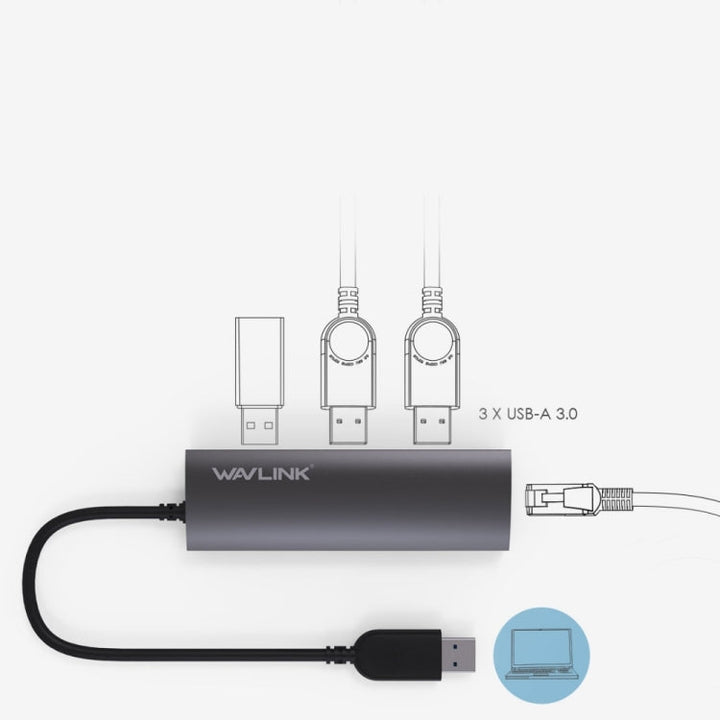 Lisslune | Wavlink UH3031G 10 in 1 Type-C to USB 3.0 Dock USB 3 Ports Hub HDMI Adapter