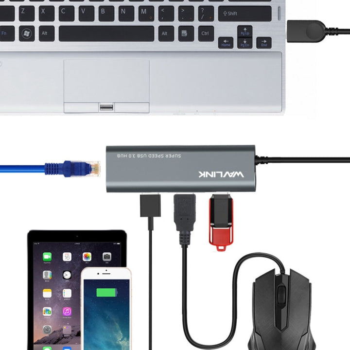 Lisslune | Wavlink UH3031G 10 in 1 Type-C to USB 3.0 Dock USB 3 Ports Hub HDMI Adapter