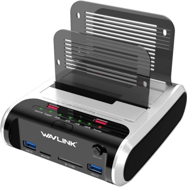 Lisslune | Wavlink ST336A SSD HDD Fast Offline Copy SATA USB 3.0 External Hard Drive Enclosure (EU Plug)