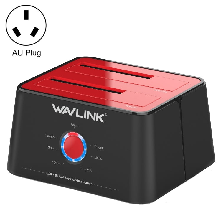 Lisslune | Wavlink ST334U SSD Dual Bay External Hard Drive Docking Station USB 3.0 to SATA I/II/III (AU Plug)