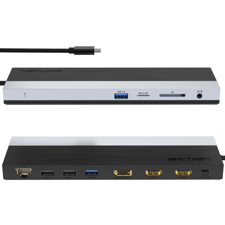 Lisslune | Wavlink UMD08 DisplayPort 12 in 1 Type-C Triple Display Docking Station