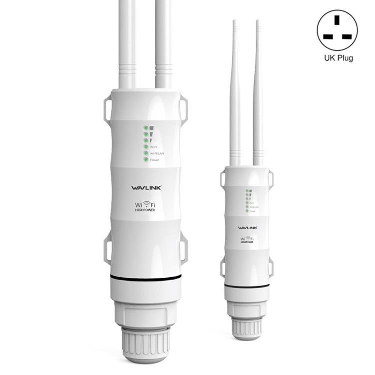 Lisslune | WAVLINK WN570HA1 Weatherproof 2.4+5GHz 600Mbps Outdoor WiFi Range Router Extender, Plug: UK Plug