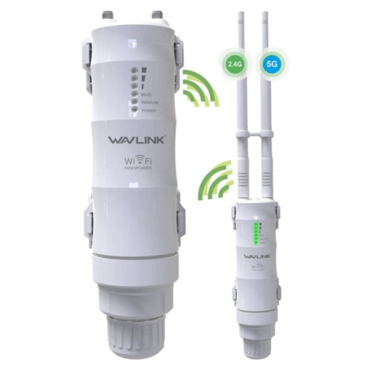 Lisslune | WAVLINK WN570HA1 Weatherproof 2.4+5GHz 600Mbps Outdoor WiFi Range Router Extender, Plug: EU plug