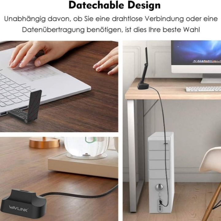 Lisslune | WAVLINK WN690A5D for PC AC1900M USB 3.0 network adapter 2.4GHz 5GHz dual band Wi-Fi adapter