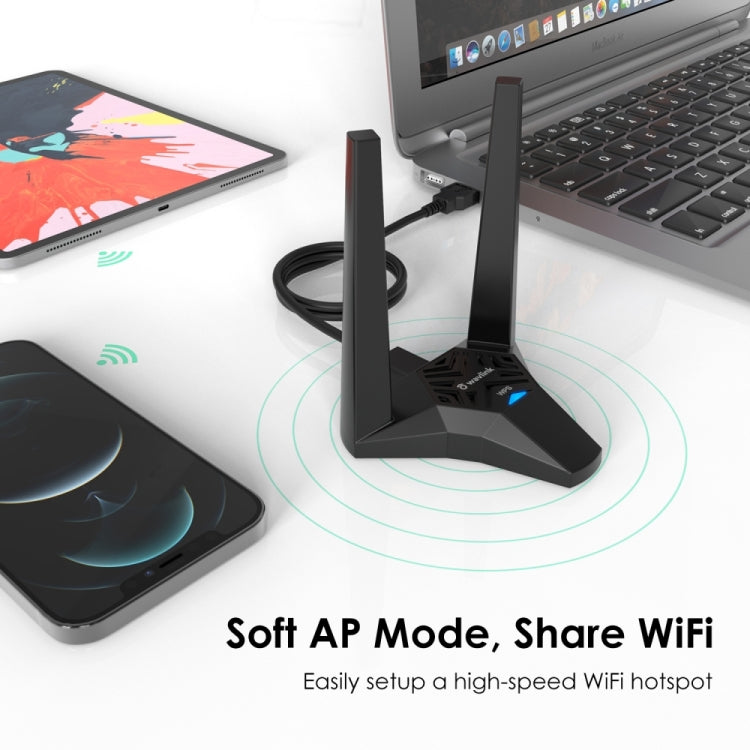 Lisslune | WAVLINK WN692A3 Lag-Free Gaming High-Speed AC1300M Wireless Dual Band USB 3.0 Adapter