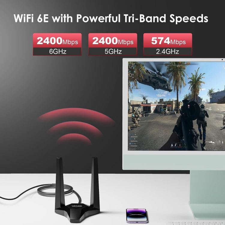 Lisslune | WAVLINK WN675X3-PCIE Tri-Band 5400Mbps WiFi 6E PCIe Wireless Adapter BT 5.3 Network Card