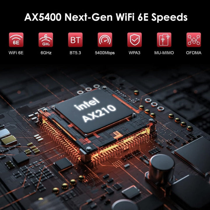 Lisslune | WAVLINK WN675X3-PCIE Tri-Band 5400Mbps WiFi 6E PCIe Wireless Adapter BT 5.3 Network Card