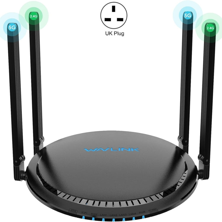 Lisslune | WAVLINK WN531MX3 Extended Coverage AX3000 WiFi 6 Wireless Router Dual-Band Wireless Repeater, Plug: UK Plug