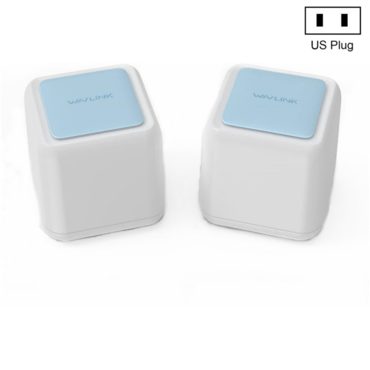 Lisslune | WAVLINK WN535M2 For Home Office 2 Piece Mesh Wireless Router AC1200 Dual Band WiFi Signal Booster, Plug: US Plug