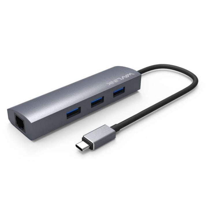 Lisslune | WAVLINK UH3031G/C Gigabit High-Speed Hub Adapter Type-C to 3 x USB 3.0 + USB-C + RJ45 + DC Power Connector