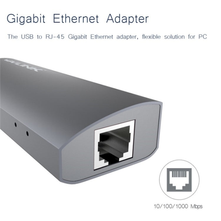 Lisslune | WAVLINK UH3031G/C Gigabit High-Speed Hub Adapter Type-C to 3 x USB 3.0 + USB-C + RJ45 + DC Power Connector